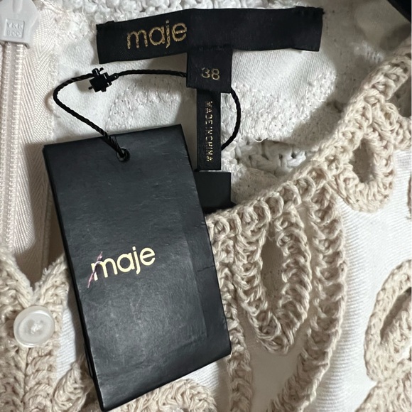 Maje Short Embroidered Rosario Dress Size 38 - Picture 10 of 16